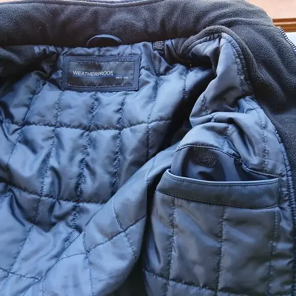 Weatherproof Ultra Tech Removable Hood Fleece Lined Jacket S windbreaker coat - Picture 7 of 14